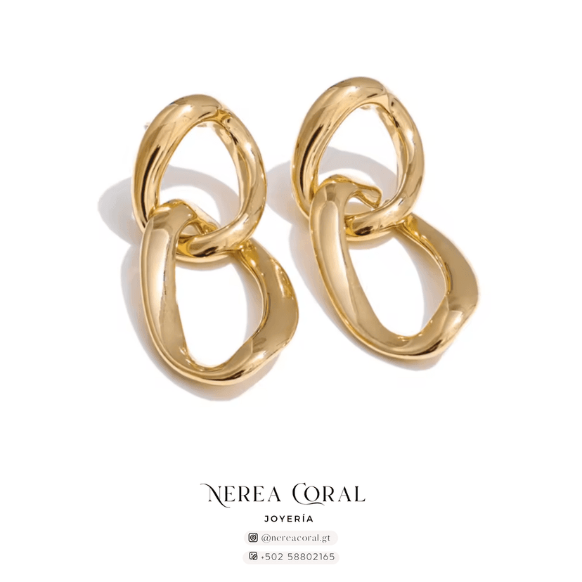 aretes dorados acero inoz guatemala