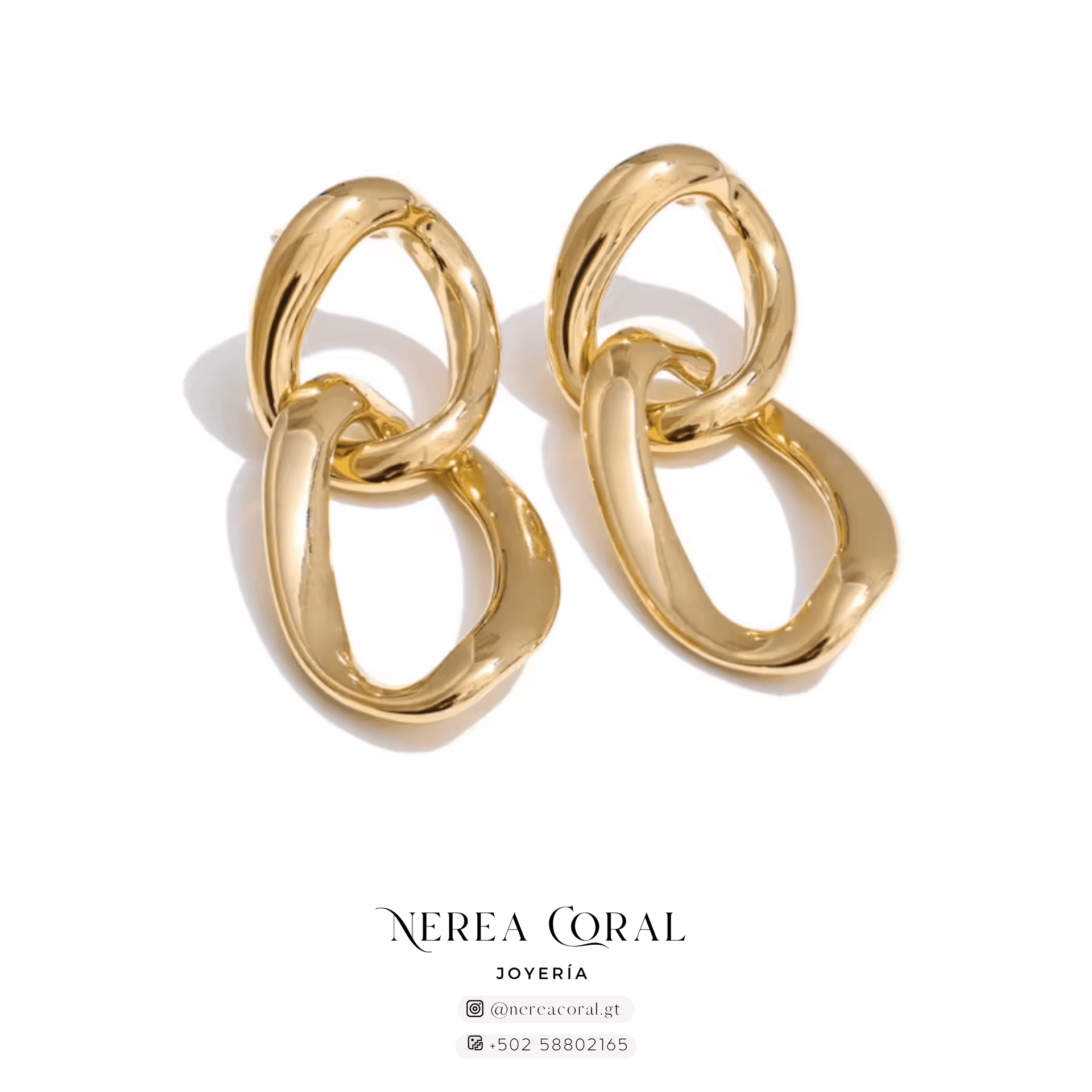 aretes dorados acero inoz guatemala