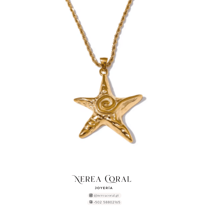 collar estrella de mar dorada guatemala