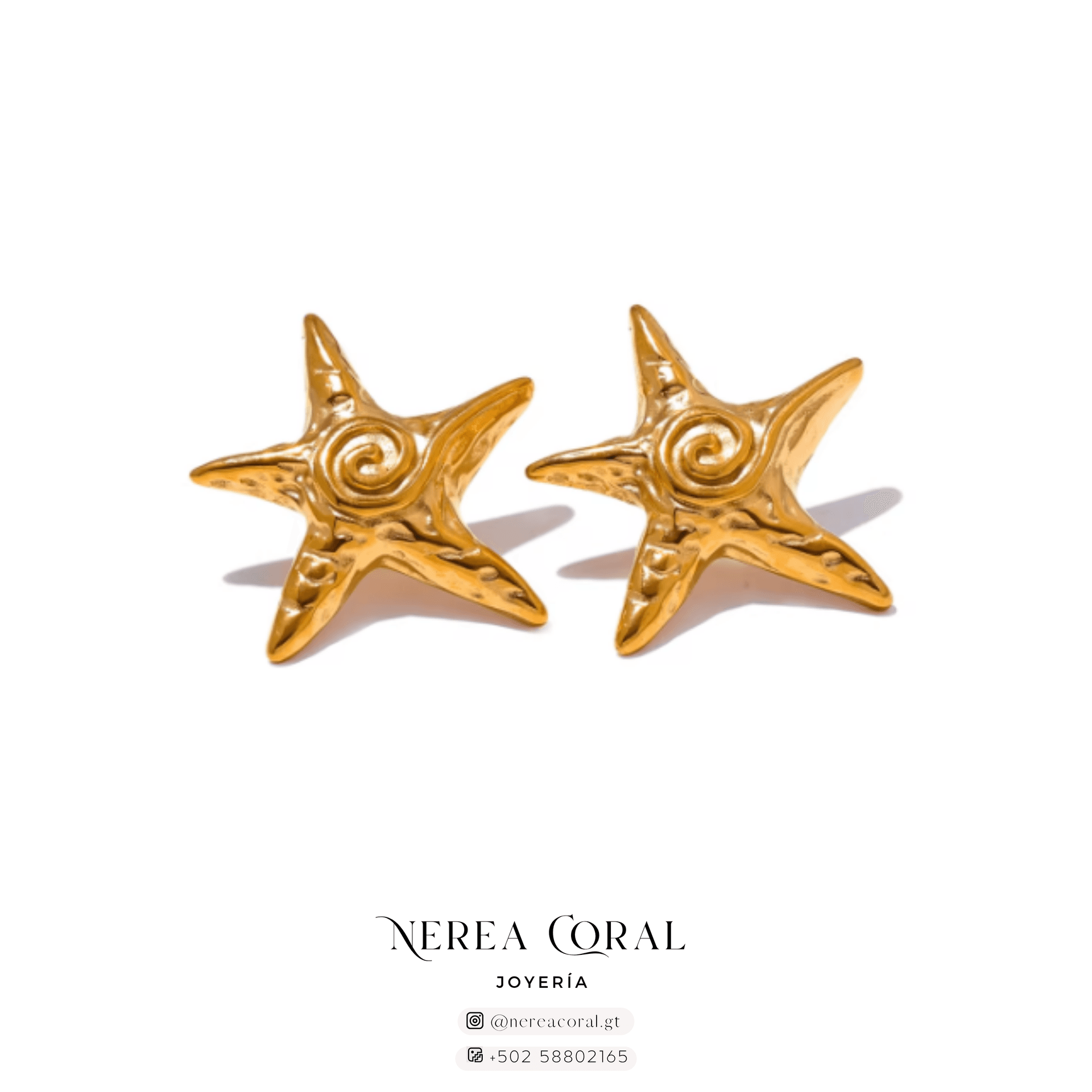 aretes estrella de mar dorado guatemala venta